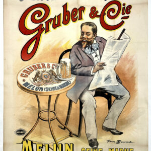 AFFICHES ORIGINALES - Publicité - Brasserie Gruber Cie – Firmin Bouisset – 1895