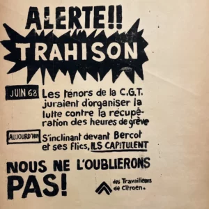 AFFICHES ORIGINALES - Mai 1968 - Alerte Trahison !! – Anonyme – 1968