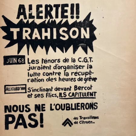 AFFICHES ANCIENNES - Publicité -Alerte Trahison !! – Anonyme – 1968