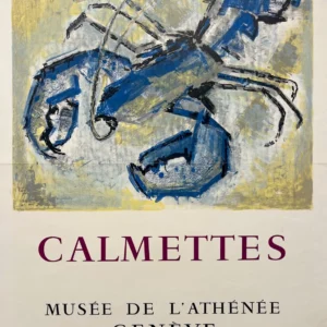 AFFICHES ORIGINALES - Spectacle & Évènements - Calmettes au Musée de L&rsquo;Athénée – Calmettes – 1961