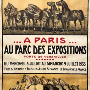 AFFICHES ORIGINALES - Sport - Concours Central Hippique – A. Fremond – 1933