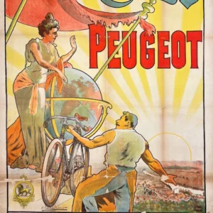 AFFICHES ORIGINALES - Publicité - Cycles Peugeot – Vavasseur – 1896
