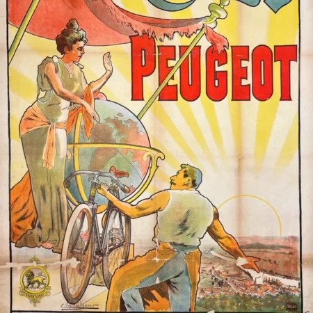 AFFICHES ANCIENNES - Publicité -Cycles Peugeot – Vavasseur – 1896