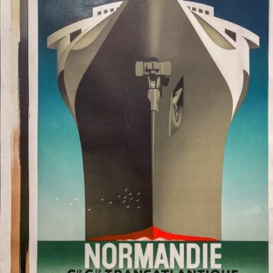 AFFICHES ORIGINALES - Tourisme - French Line Le Havre – New York – A.M Cassandre – re. 1979