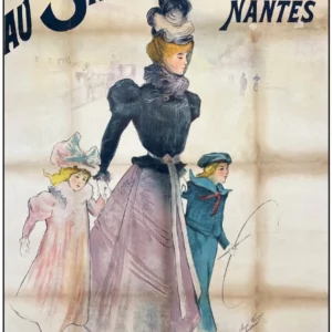AFFICHES ORIGINALES - Publicité - Grands Magasins de Nantes – E. Charles Lucas – 1897