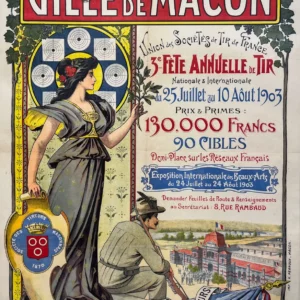 AFFICHES ORIGINALES - Tourisme - Mâcon – Groulier – 1903