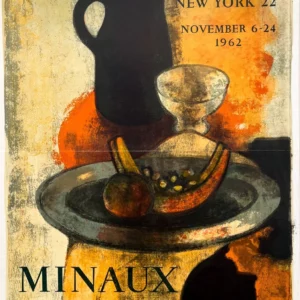 AFFICHES ORIGINALES - Spectacle & Évènements - Minaux à la « David B. Findlay Galleries » – 1962