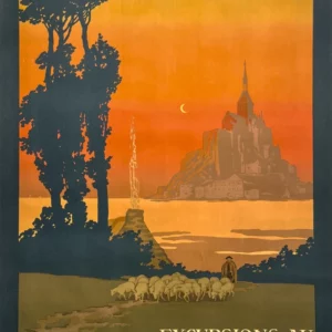 AFFICHES ORIGINALES - Tourisme - Mont St Michel – Constant-Duval – 1920
