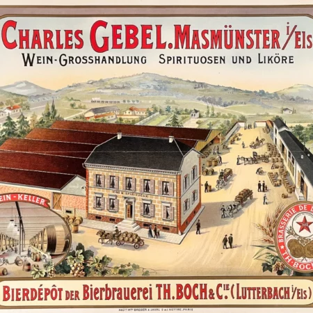 AFFICHES ANCIENNES - Cuisine et Boissons -Brasserie de Lutterbach – Anonyme – [1900]