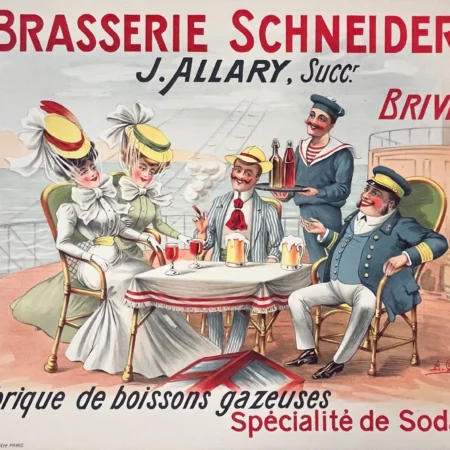 AFFICHES ANCIENNES - Cuisine et Boissons -Brasserie Schneider – A. Quendray – [1900]