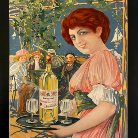 AFFICHES ANCIENNES - Cuisine et Boissons - Grands Vins de Bordeaux – David Dellepiane – [1920]