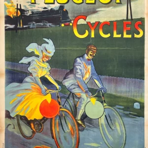 AFFICHES ORIGINALES - Publicité - Peugeot Cycles – Alméry Lobel-Riche – 1902