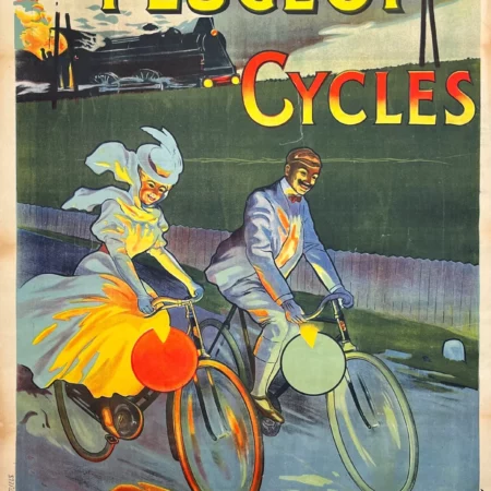 AFFICHES ANCIENNES - Cyclisme - Peugeot Cycles – Alméry Lobel-Riche – 1902