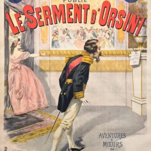 AFFICHES ORIGINALES - Publicité - L&rsquo;Eclair – Le Serment d&rsquo;Orisini – Tichon – 1892