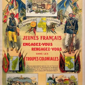 AFFICHES ORIGINALES - Guerre & Propagande - Troupes Coloniales – G. Scott – 1929