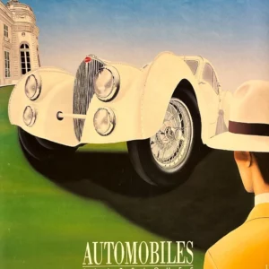 AFFICHES ORIGINALES - Publicité - Automobiles Classiques avec Louis Vuitton  –  Razzia  –  1990