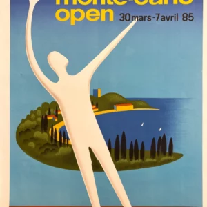 AFFICHES ORIGINALES - Sport - Jacomo Monte-Carlo Open – Pierre Fix-Masseau – 1985