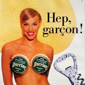 AFFICHES ORIGINALES - Publicité - Perrier, Hep Garçon ! – Ogilvy – 1992