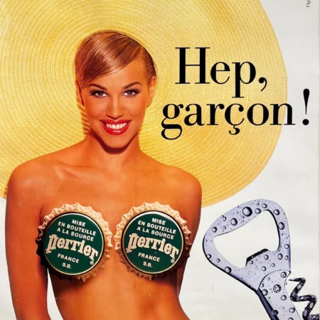 AFFICHES ANCIENNES - Publicité - Perrier, Hep Garçon ! – Ogilvy – 1992