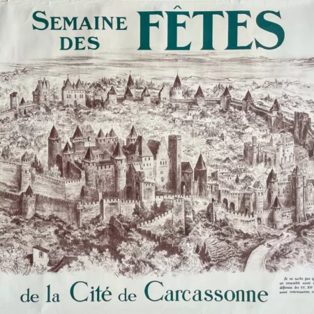 AFFICHES ANCIENNES - Tourisme -Cité de Carcassone – A. Robida – [1900]