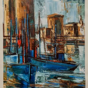 AFFICHES ORIGINALES - Tourisme - Côte de l&rsquo;Atlantique – La Rochelle – Larrieu – 1967