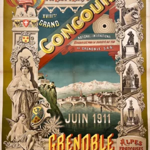 AFFICHES ORIGINALES - Tourisme - Grenoble – Goyet – 1911