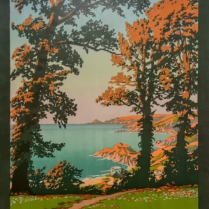 AFFICHES ORIGINALES - Tourisme - Jersey – Baie du Bouley – Constant-Duval – 1918