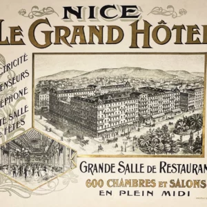 AFFICHES ORIGINALES - Tourisme - Nice le Grand Hôtel – Heinzelman – [1900]