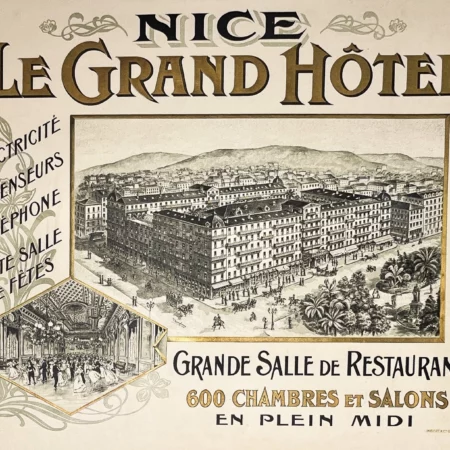 AFFICHES ANCIENNES - Tourisme - Nice le Grand Hôtel – Heinzelman – [1900]