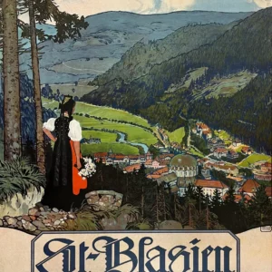 AFFICHES ORIGINALES - Tourisme - Saint Blasien – Fôret-Noire – Anonyme – [1910]