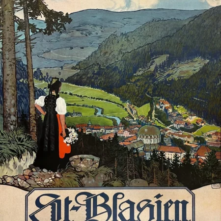AFFICHES ANCIENNES - Tourisme - Saint Blasien – Fôret-Noire – Anonyme – [1910]