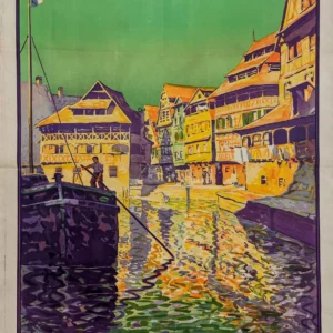 AFFICHES ORIGINALES - Tourisme - Strasbourg – La Petite France – L. Blumer – 1930