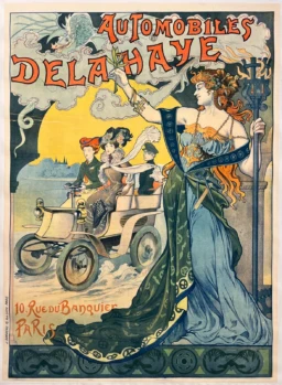 AFFICHES ORIGINALES - Publicité - Automobiles Delahaye – Anonyme – 1898