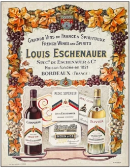 AFFICHES ORIGINALES - Publicité - Grands Vins de France Spiritueux – Anonyme – [1940]