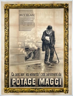 AFFICHES ORIGINALES - Publicité - Potage Maggi – A. Ehrmann – 1909