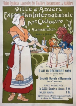 AFFICHES ORIGINALES - Spectacle & Évènements - Exposition d&rsquo; Art Culinaire – Van Neste – 1899