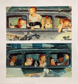 AFFICHES ORIGINALES - Spectacle & Évènements - Going & Coming Giclée By Curtis Publishing – N. Rockwell – [2000]