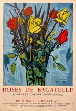 AFFICHES ORIGINALES - Spectacle & Évènements - Roses de Bagatelle – Kischka – 1967
