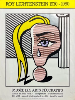 AFFICHES ORIGINALES - Spectacle & Évènements - Roy Lichtenstein au Musée des Arts Décoratifs Paris – 1982