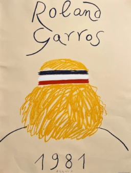 AFFICHES ORIGINALES - Sport - Roland Garros – Björn Borg – Eduardo Arroyo – 1981