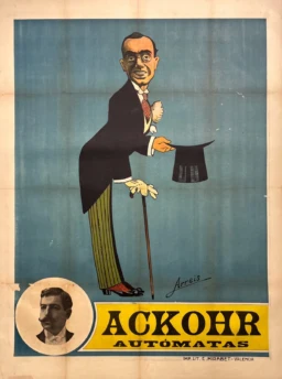AFFICHES ORIGINALES - Théâtre - Ackohr Autómatas – Arreis – [1910]