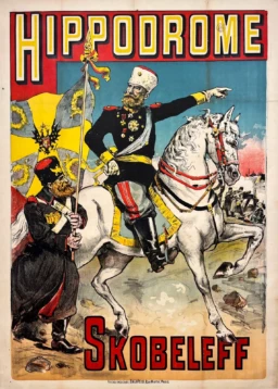 AFFICHES ORIGINALES - Théâtre - Hippodrome de Skobeleff – C. Lévy – 1888