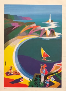 AFFICHES ORIGINALES - Tourisme - La Hague, Normandie – J. Auriac – [1990]