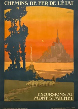 AFFICHES ORIGINALES - Tourisme - Mont St Michel – Constant-Duval – 1920