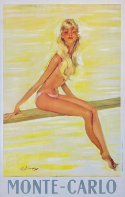 AFFICHES ORIGINALES - Tourisme - Monte-Carlo – Jean-Gabriel Domergue – [1950]