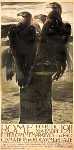 AFFICHES ORIGINALES - Tourisme - Rome – Duilio Combellotti – 1911