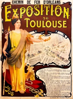 AFFICHES ORIGINALES - Tourisme - Toulouse – Anonyme – 1908