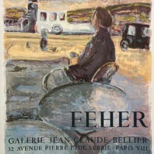 AFFICHES ORIGINALES - Spectacle & Évènements - Feher à la Galerie Jean-Claude Bellier – Affiche Expo Litho Mourlot 1965
