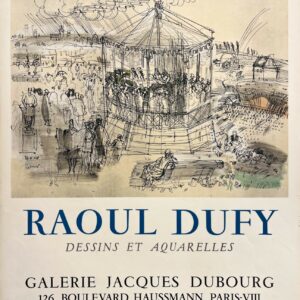 AFFICHES ORIGINALES - Spectacle & Évènements - Raoul Dufy à la Galerie Jacques Dubourg – Affiche Expo Litho Mourlot 1960