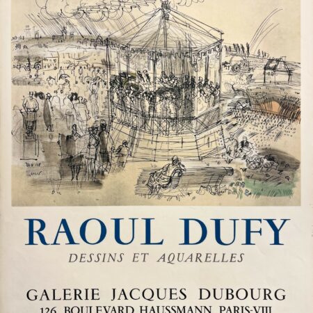 Raoul Dufy à la Galerie Jacques Dubourg – Affiche Expo Litho Mourlot 1960